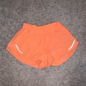Lululemon Size 2 Orange Soda Hotty Hot Shorts